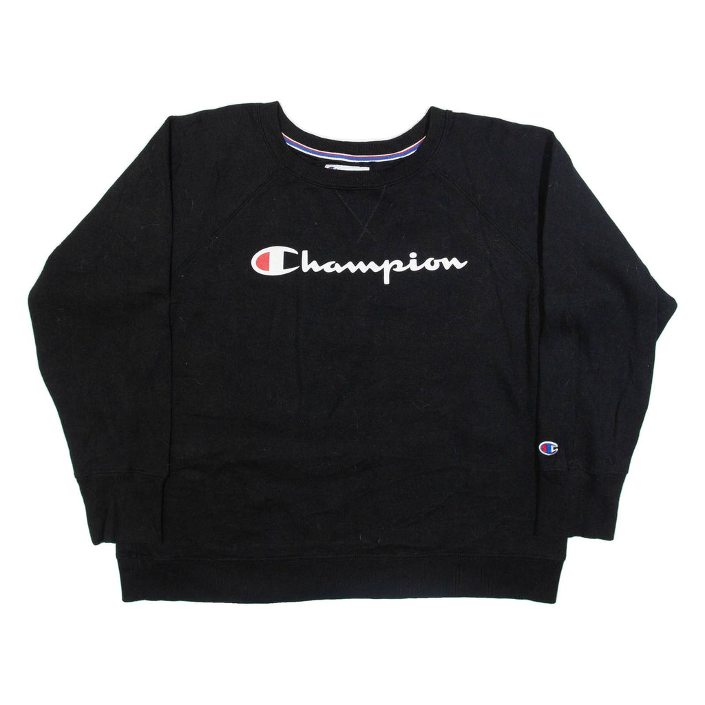 CHAMPION Womens Sweatshirt Black XL