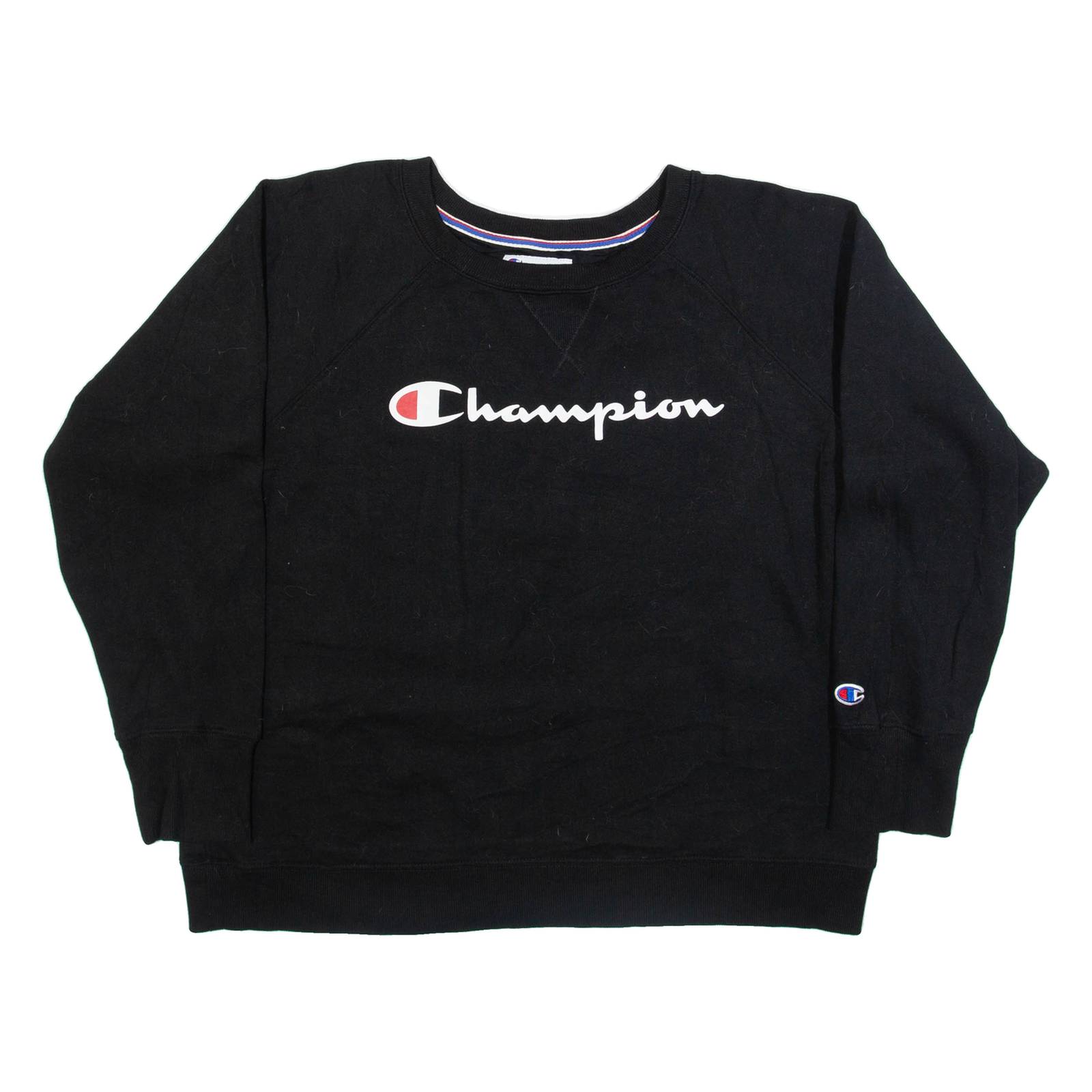 CHAMPION Womens Sweatshirt Black XL