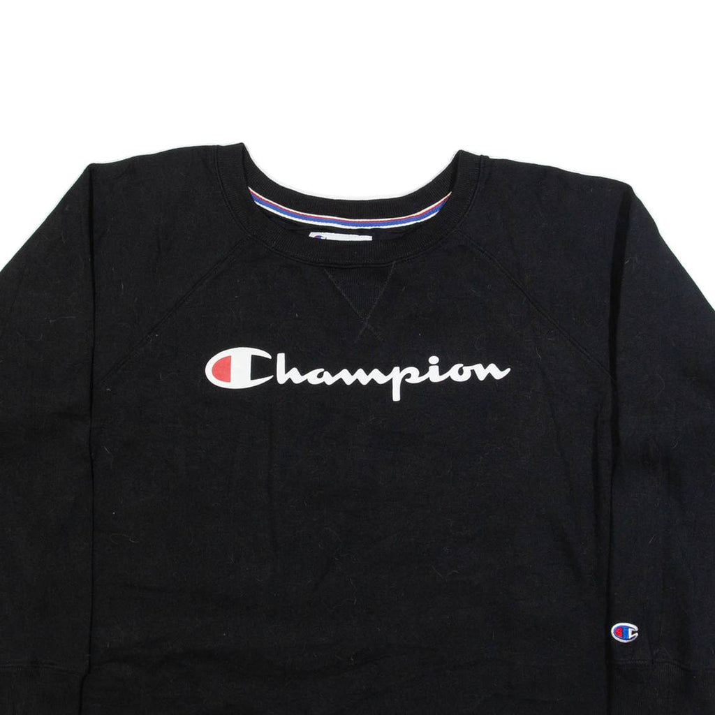 CHAMPION Womens Sweatshirt Black XL