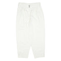 Womens White Regular Fit Cotton Blend Trousers W32 L28 Zip Closure