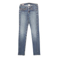 TRUE RELIGION Womens Slim Blue Denim Raw Slim Skinny Jeans W24 L29 Classic