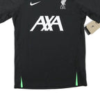 NIKE Mens Black & Green Liverpool Football Shirt S Short Sleeve Crew Neck