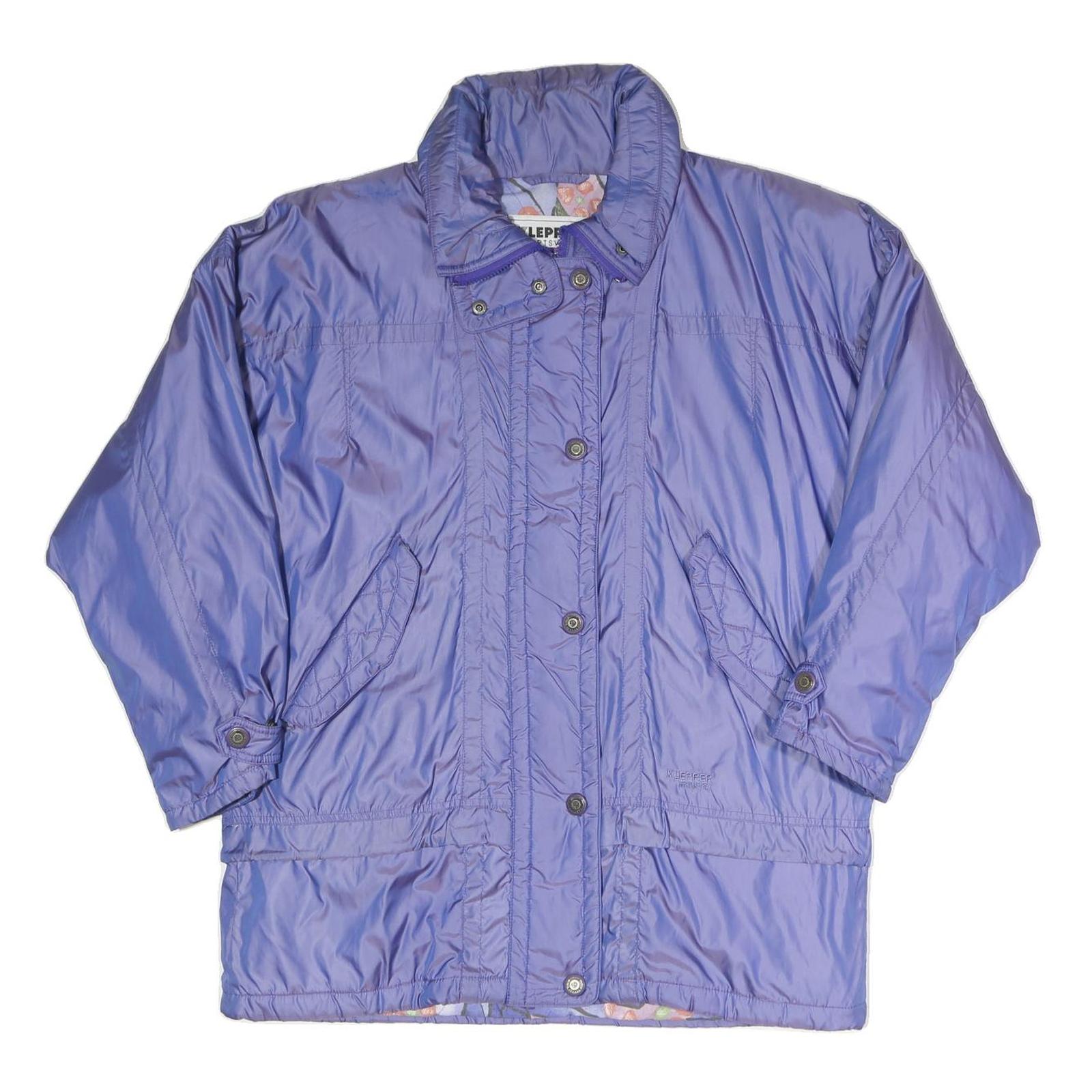 KLEPPERS Womens Purple Jacket L Polyester Blend Zip Lightweight Casual