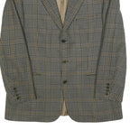 VALENTINO Mens Grey & Brown Checked Wool Button Jacket M Woven Classic Tailored