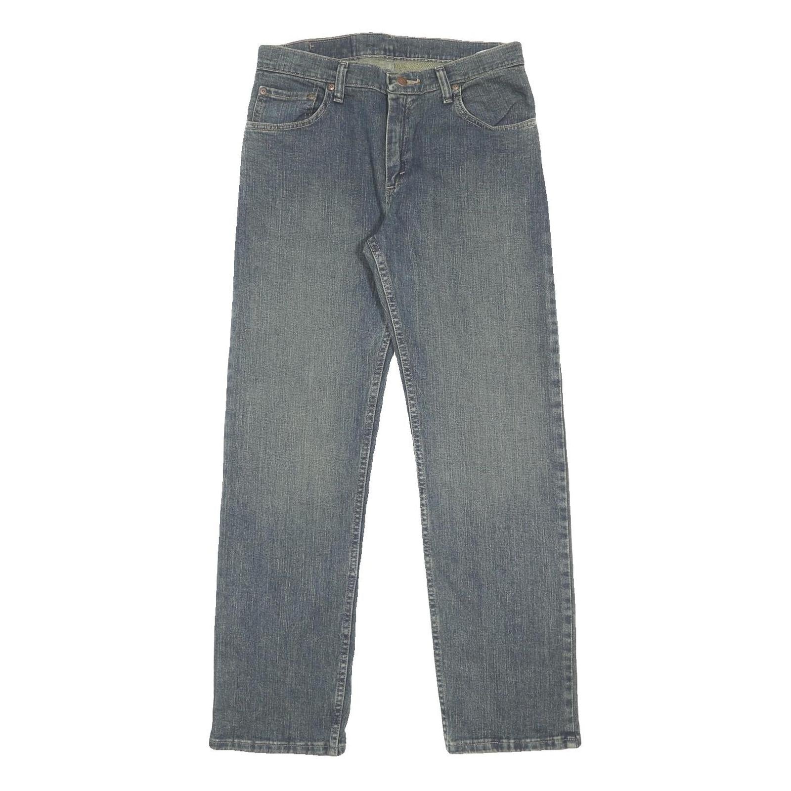 WRANGLER Mens Jeans Blue Regular Straight Denim Medium W30 L30 Classic Zip