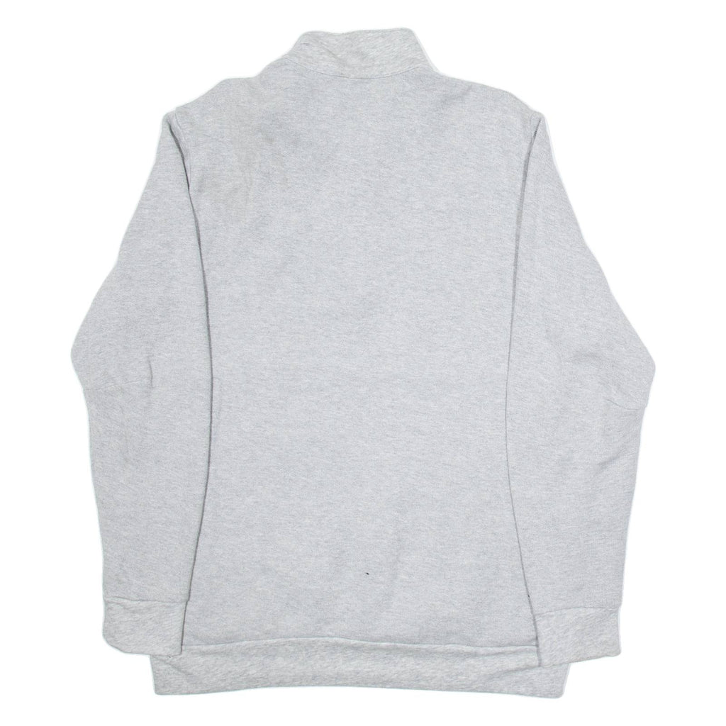 ADIDAS Womens Sweatshirt Grey 1/4 Zip XL