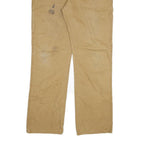 DICKIES Mens Cotton Blend Beige Regular Straight Trousers W36 L34 Workwear Zip
