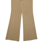 Womens Relaxed Fit Beige Polyester Blend Trousers W28 L31 Zip Closure