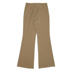 Womens Relaxed Fit Beige Polyester Blend Trousers W28 L31 Zip Closure