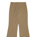 Womens Relaxed Fit Beige Polyester Blend Trousers W28 L31 Zip Closure