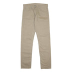 LEVI'S Mens Cotton Beige Slim Straight Trousers W30 L32 Casual Zip Pocket