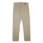 LEVI'S Mens Cotton Beige Slim Straight Trousers W30 L32 Casual Zip Pocket