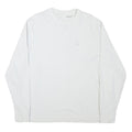 ABERCROMBIE & FITCH Mens White Crew Neck M Cotton Blend Sweatshirt Long Sleeve
