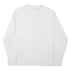 ABERCROMBIE & FITCH Mens White Crew Neck M Cotton Blend Sweatshirt Long Sleeve