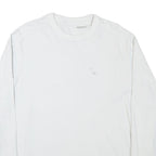 ABERCROMBIE & FITCH Mens White Crew Neck M Cotton Blend Sweatshirt Long Sleeve