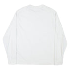 ABERCROMBIE & FITCH Mens White Crew Neck M Cotton Blend Sweatshirt Long Sleeve
