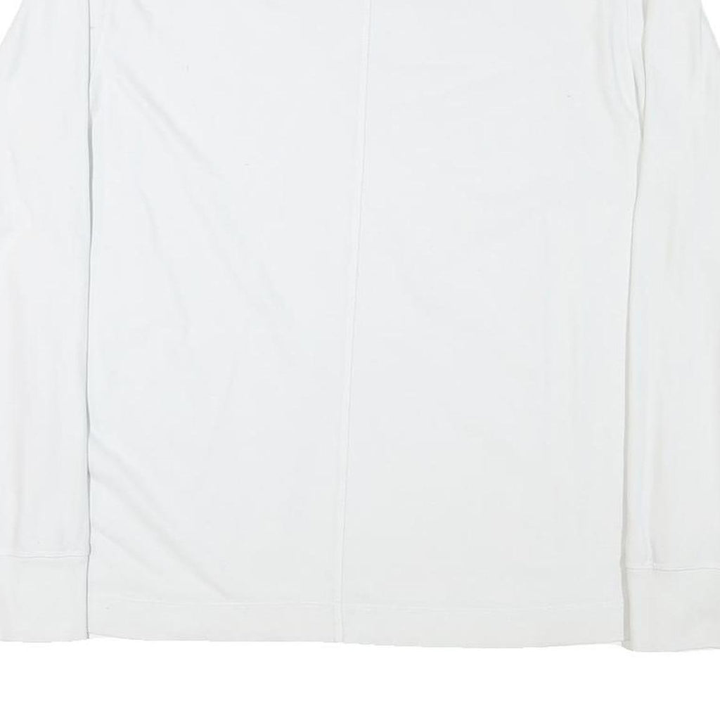 ABERCROMBIE & FITCH Mens White Crew Neck M Cotton Blend Sweatshirt Long Sleeve