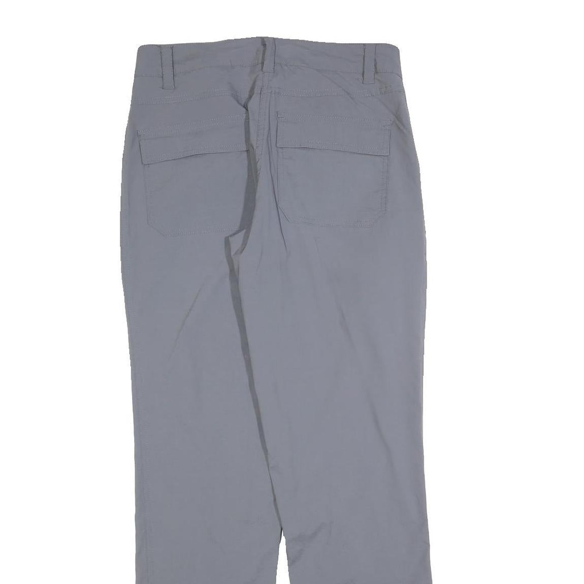 CRANE Womens Relaxed Grey Trousers W28 L30 Zip Polyester Blend Casual Outdoor