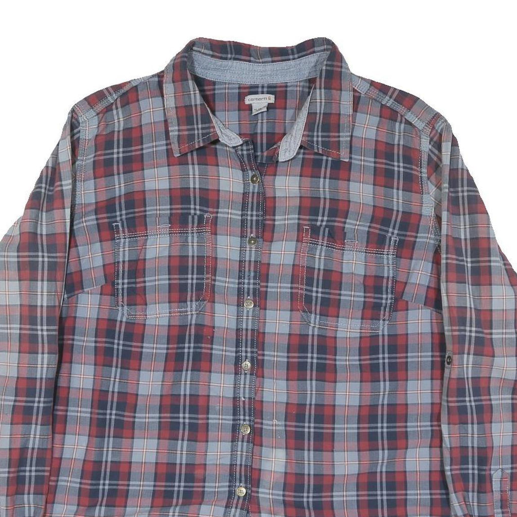 CARHARTT Womens Blue & Red Check Shirt XL Cotton Blend Casual Workwear
