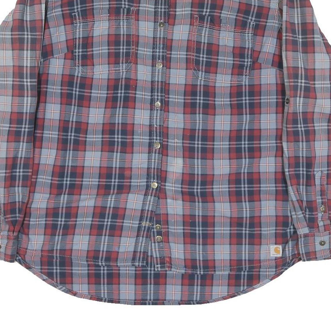 CARHARTT Womens Blue & Red Check Shirt XL Cotton Blend Casual Workwear
