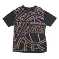 NBA Mens Black & Purple Los Angeles Lakers Graphic T-Shirt M Short Sleeve Crew