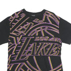 NBA Mens Black & Purple Los Angeles Lakers Graphic T-Shirt M Short Sleeve Crew
