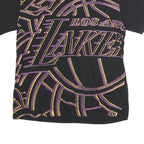 NBA Mens Black & Purple Los Angeles Lakers Graphic T-Shirt M Short Sleeve Crew