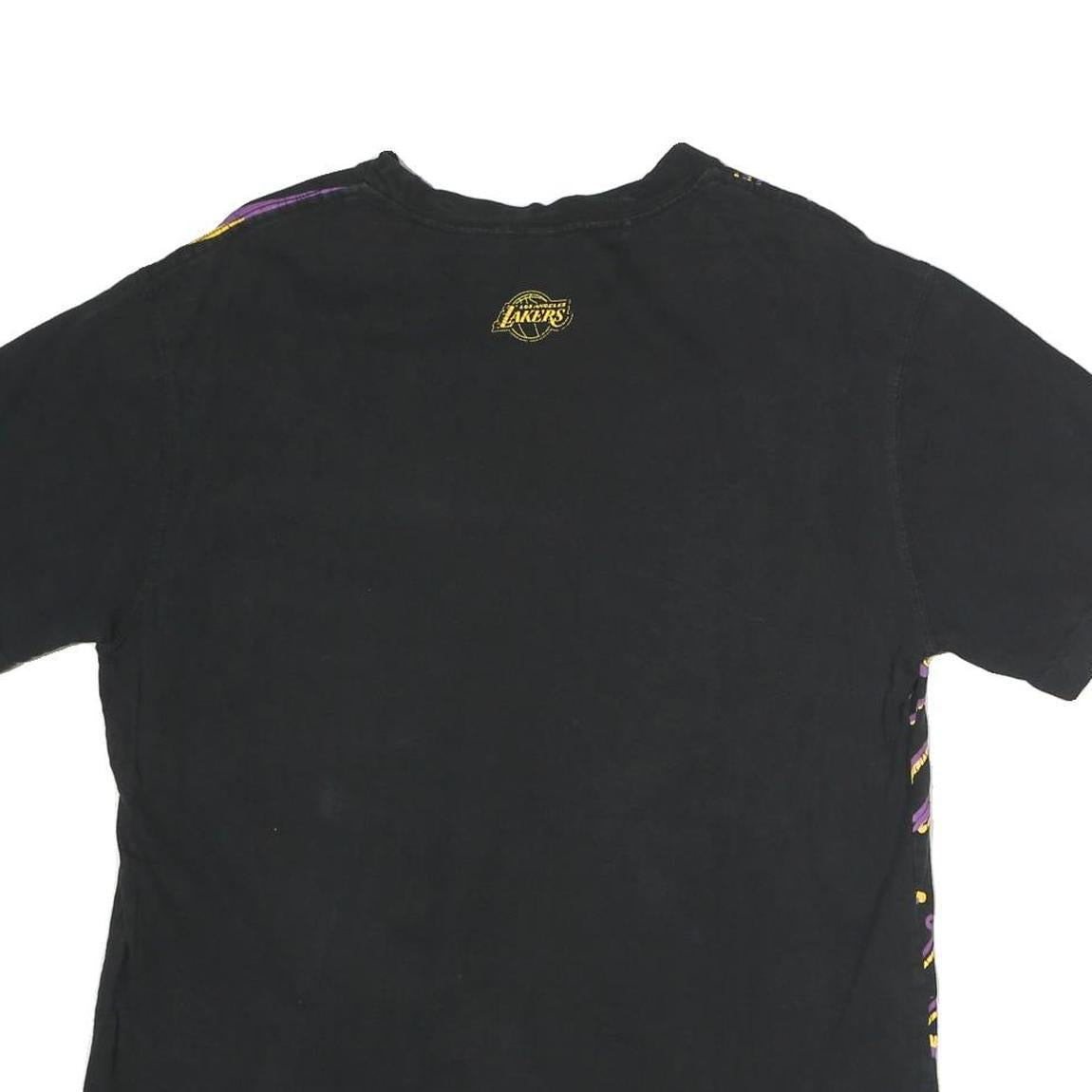 NBA Mens Black & Purple Los Angeles Lakers Graphic T-Shirt M Short Sleeve Crew