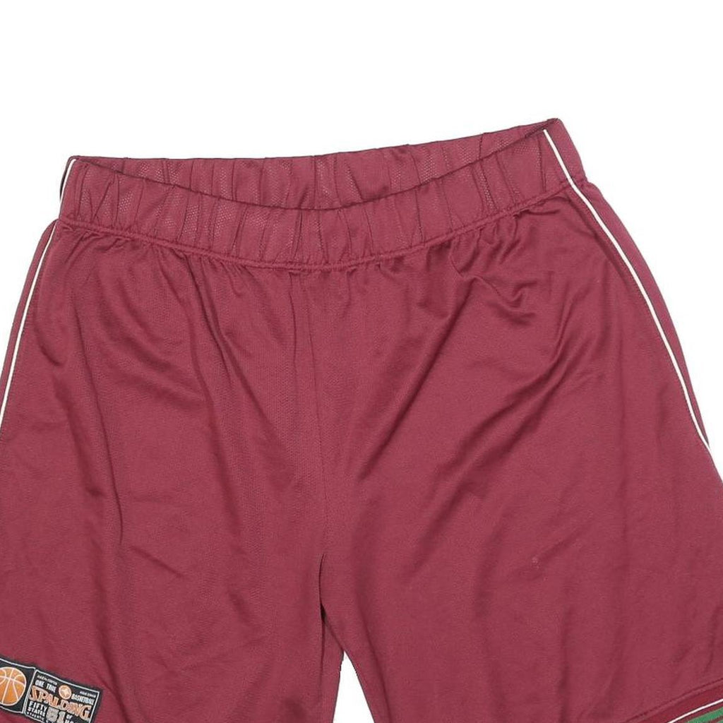 SPALDING Mens Shorts Maroon XL W34 Casual Basketball Sportswear