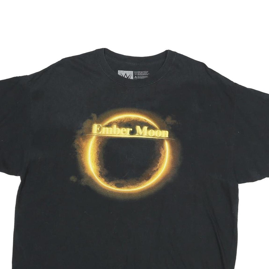 WWE Mens Black Ember Moon Graphic T-Shirt XL Short Sleeve Crew Neck Official