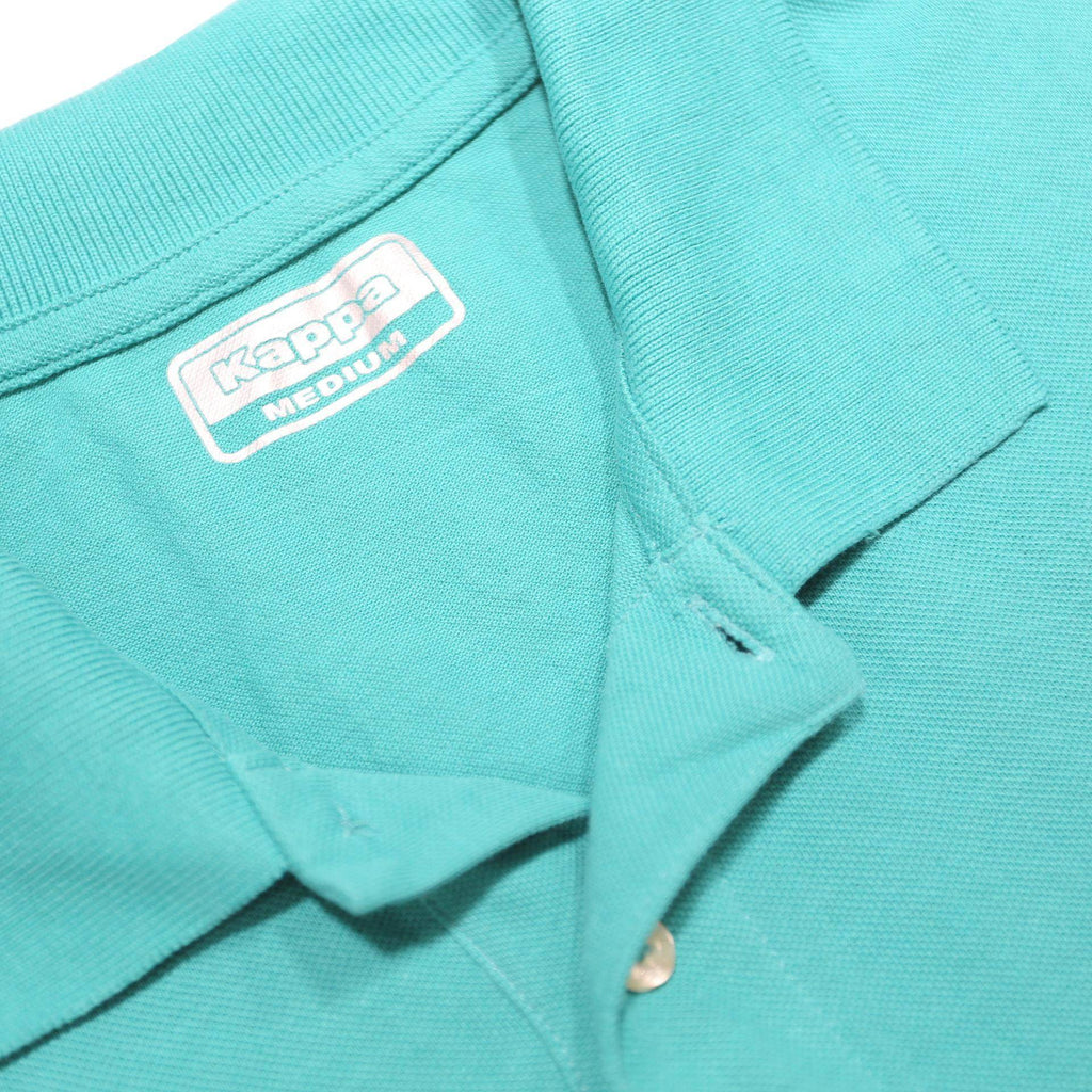 KAPPA Mens Turquoise Polo Shirt M Cotton Casual Short Sleeve Plain