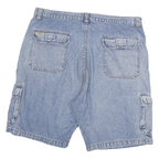 WRANGLER Mens Denim Cargo Blue Shorts 3XL W38 Relaxed Fit Workwear