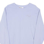 FILA Womens Blue Crew Neck M Sweatshirt Cotton Blend Casual Pullover Lightweight