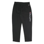 CHAMPION Mens Joggers Black Cotton Blend Regular Tapered M W31 L28 Embroidered