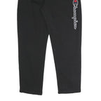 CHAMPION Mens Joggers Black Cotton Blend Regular Tapered M W31 L28 Embroidered