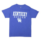 CHAMPION Mens Blue Kentucky Soccer T-Shirt M Short Sleeve Crew Neck Cotton Blend