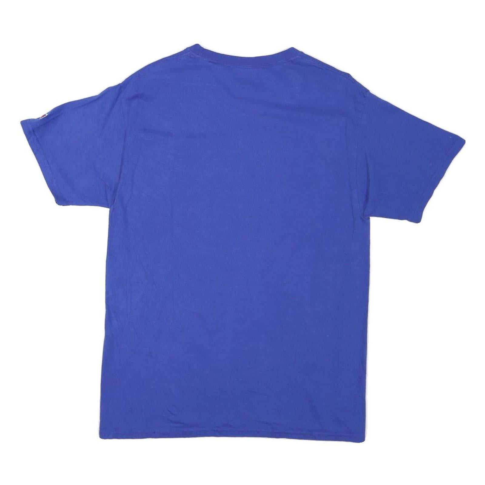 CHAMPION Mens Blue Kentucky Soccer T-Shirt M Short Sleeve Crew Neck Cotton Blend