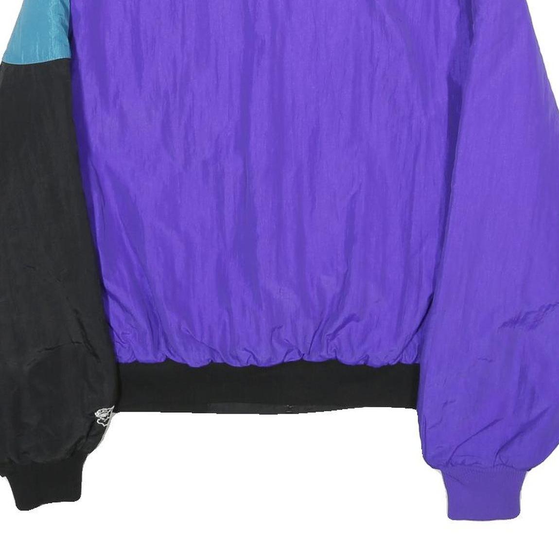 ARCTIC CAT Womens Purple Teal & Black Zip Up Nylon Bomber Jacket L Plain