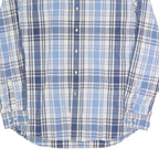 NAUTICA Mens Blue & White Checked Shirt XL Casual Cotton Long Sleeve Button Down