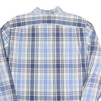 NAUTICA Mens Blue & White Checked Shirt XL Casual Cotton Long Sleeve Button Down