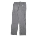 CARHARTT Mens Relaxed Fit Grey Cotton Blend Denim Jeans W34 L34 Workwear Zip