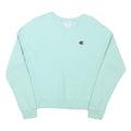 CHAMPION Mens Light Blue Crew Neck S Cotton Blend Pullover Sweatshirt