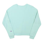 CHAMPION Mens Light Blue Crew Neck S Cotton Blend Pullover Sweatshirt
