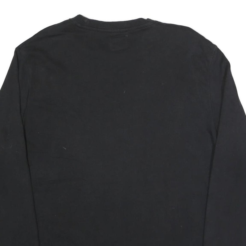 CHAMPION Mens Black Sweatshirt Crew Neck L Cotton Blend Pullover Casual
