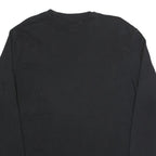 CHAMPION Mens Black Sweatshirt Crew Neck L Cotton Blend Pullover Casual