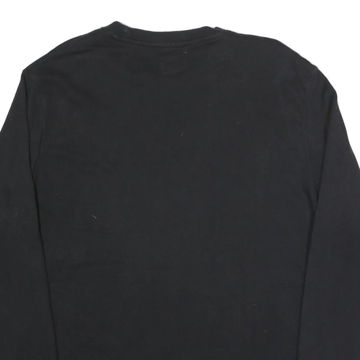 CHAMPION Mens Black Sweatshirt Crew Neck L Cotton Blend Pullover Casual