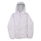 CALVIN KLEIN Womens White Lightweight Hooded Jacket M Polyester Blend Zip Plain