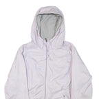 CALVIN KLEIN Womens White Lightweight Hooded Jacket M Polyester Blend Zip Plain