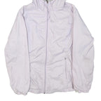 CALVIN KLEIN Womens White Lightweight Hooded Jacket M Polyester Blend Zip Plain