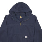 CARHARTT Mens Navy Pullover Hoodie L HammerTime Construction Print Workwear Zip